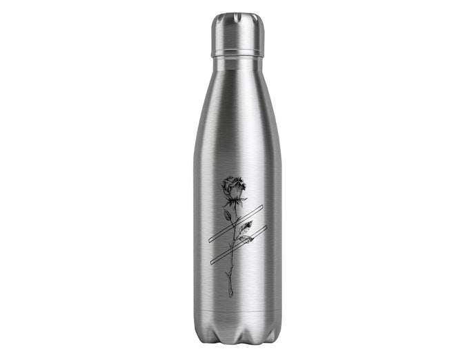 Silver Strike-rose Stainless Steel Bottle